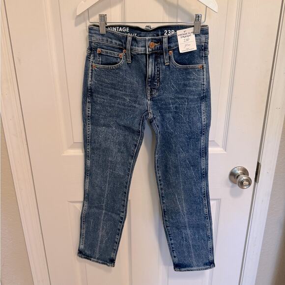 NWT J Crew 9” Vintage Slim Straight Jeans size 23 petite - Picture 1 of 5